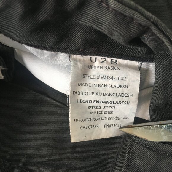 U2B Urban Basics Men's Shorts Charcoal Gray Size 30 Classic Front Flat W634-1602 - Picture 7 of 16